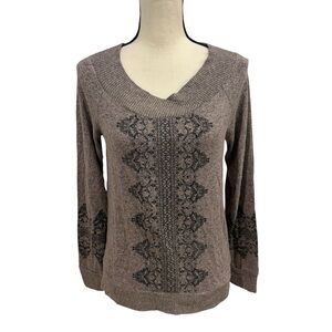 No Frills Los Angeles Brown Taupe Sweater Size Large